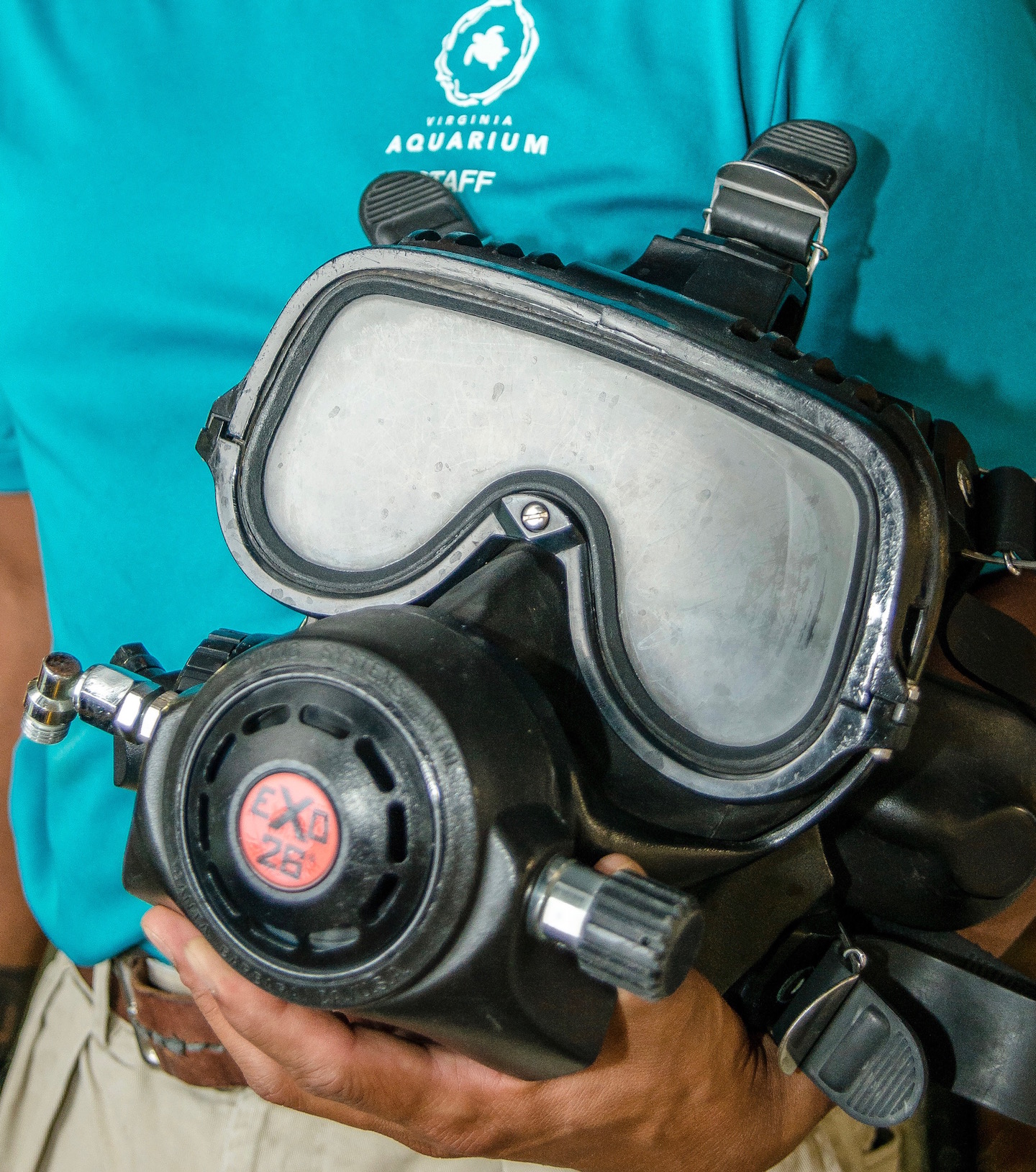 Kirby Morgan Face Mask, Virginia Aquarium Diving