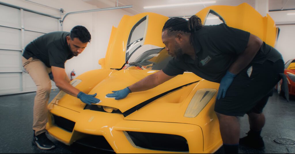 Mustard color Ferrari